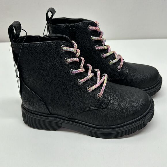 🔥 Art class girl kids Zoe boot Sz 13  Zoe Zipper Lace-Up Combat Boots - Black - Picture 1 of 5